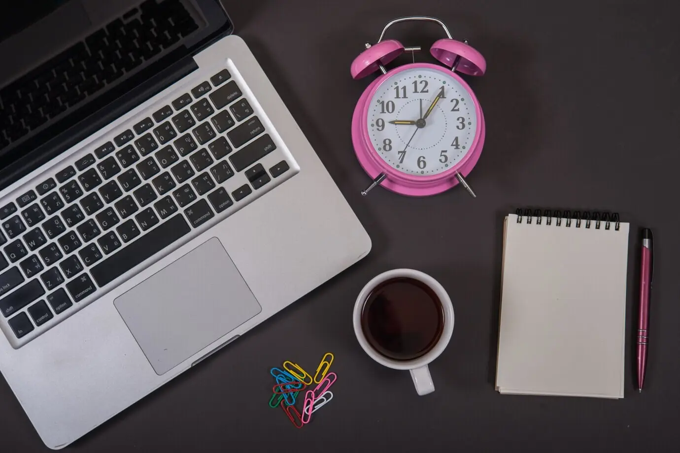 Geschäftszubehör-Objekte in Draufsicht